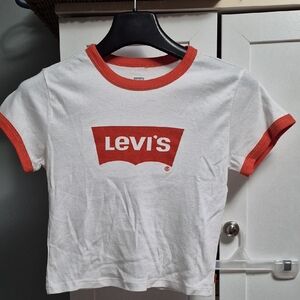 Levi's Kids White Tee with Red Accents